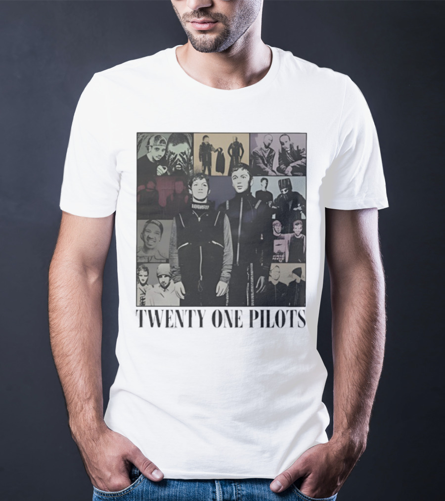Twenty One Pilots Clancy Eras Tour 2025 Band Members Collage T-Shirt