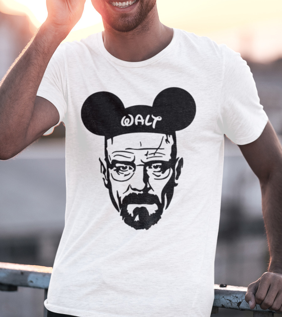 Walter White Mickey Mouse Breaking Bad Disney Meme T-Shirt