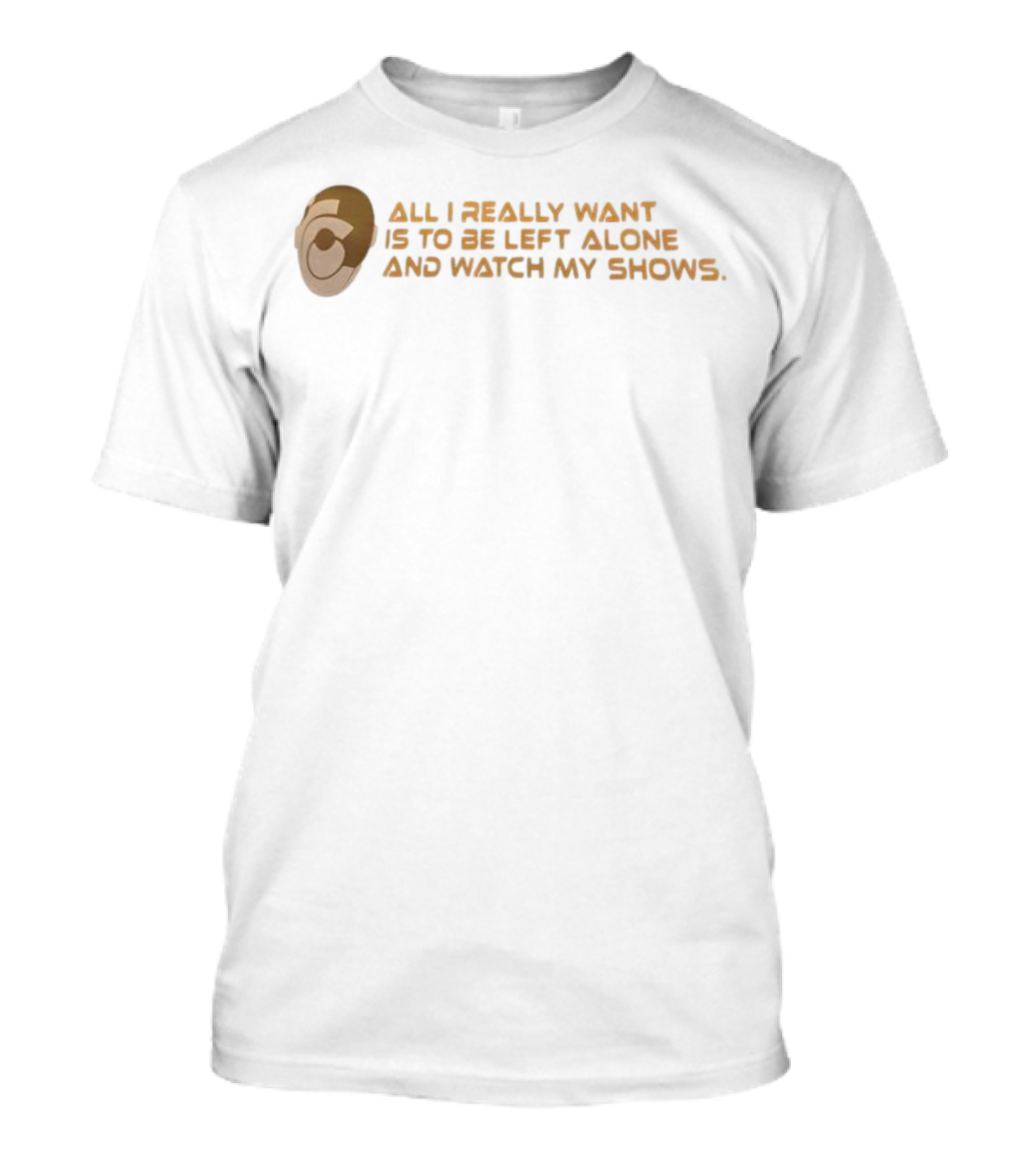 All I Really Want Is To Be Left Alone And My Shows Retro Headphones T-Shirt