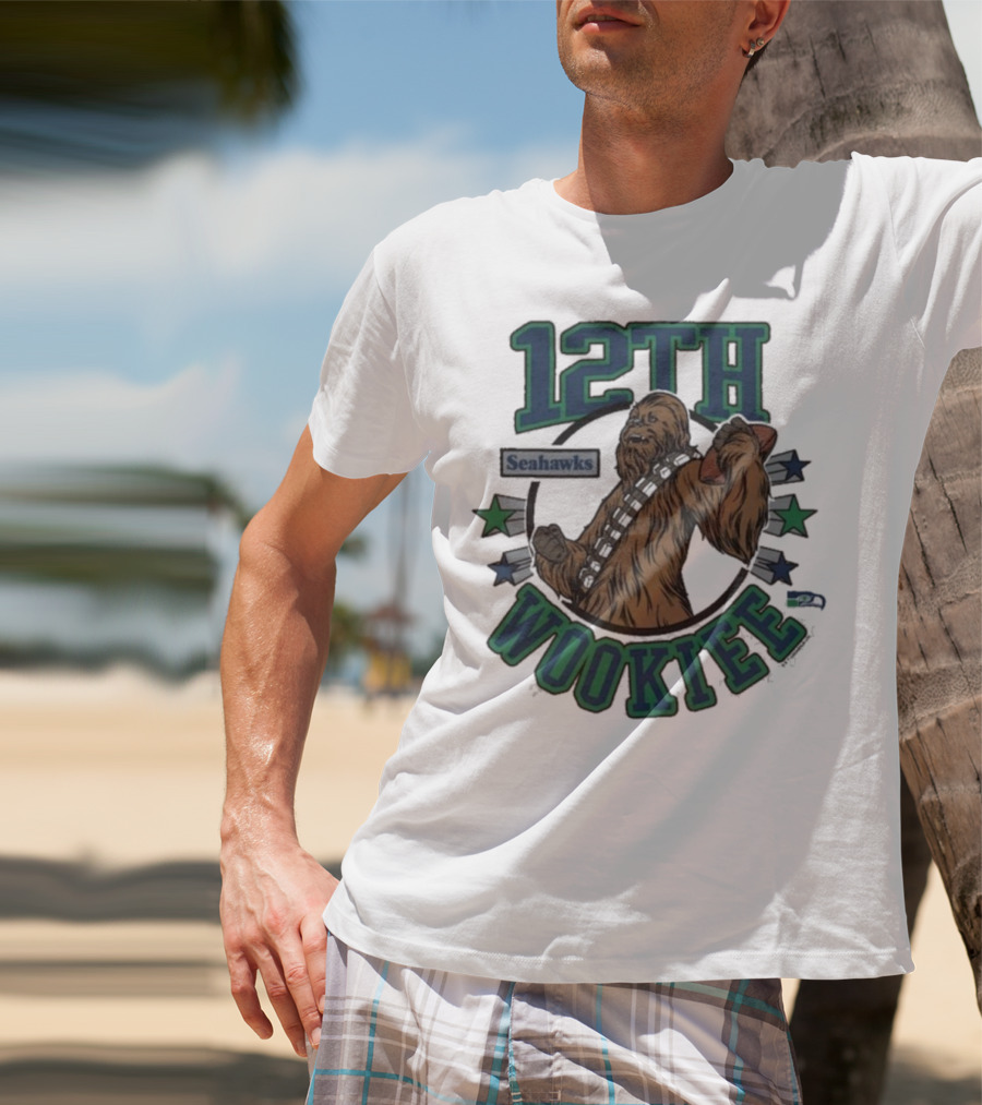 12TH Wookiee Chewbacca Seahawks Star Wars NFL Crossover T-Shirt