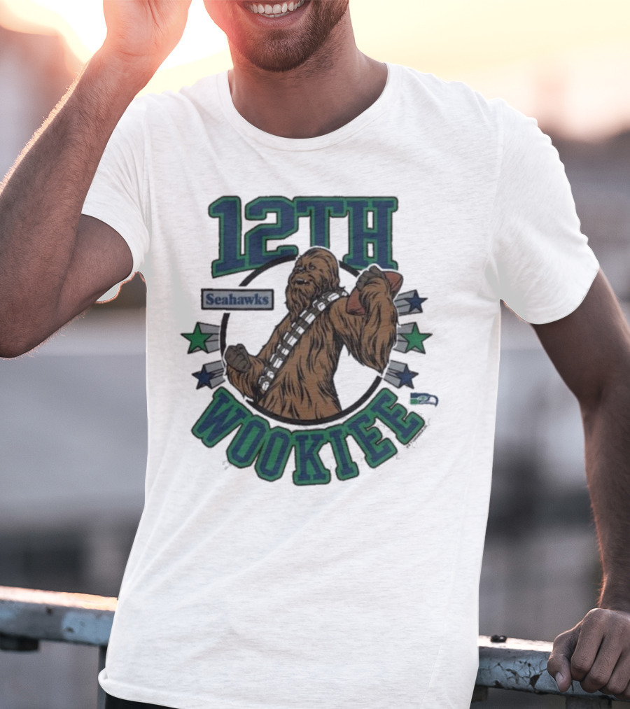 12TH Wookiee Chewbacca Seahawks Star Wars NFL Crossover T-Shirt