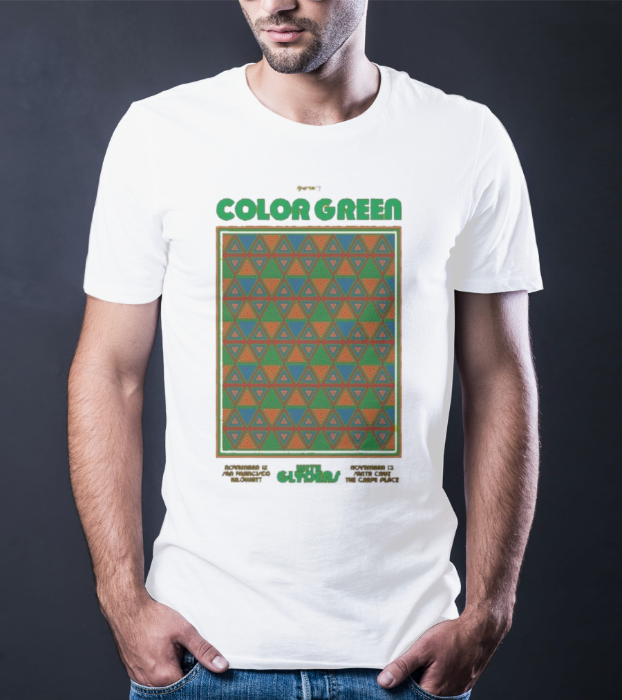 Color Green California November 12-13 2025 Pyramid Patterns T-Shirt