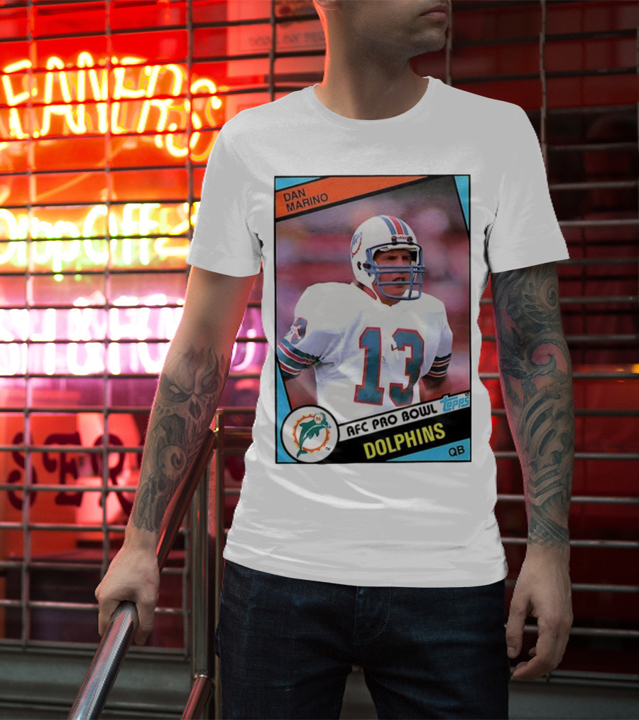 Dan Marino Miami Dolphins AFC Pro Bowl Quarterback Topps Trading Card T-Shirt