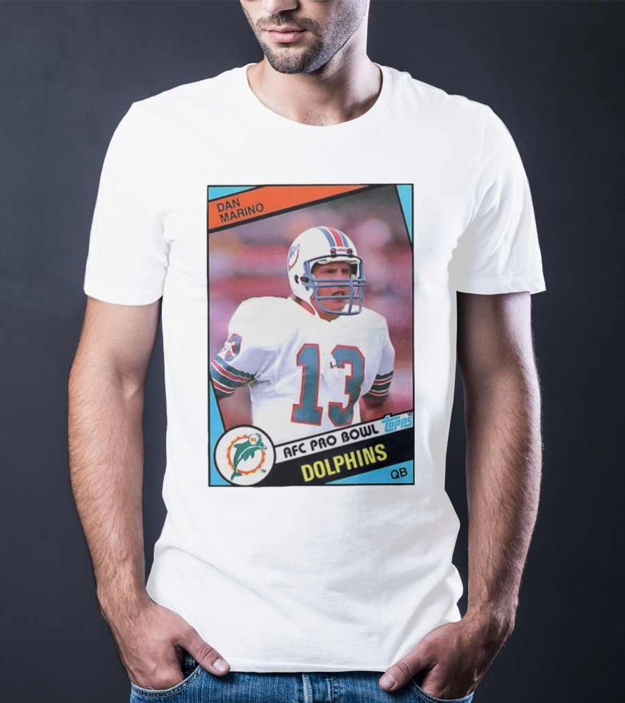 Dan Marino Miami Dolphins AFC Pro Bowl Quarterback Topps Trading Card T-Shirt