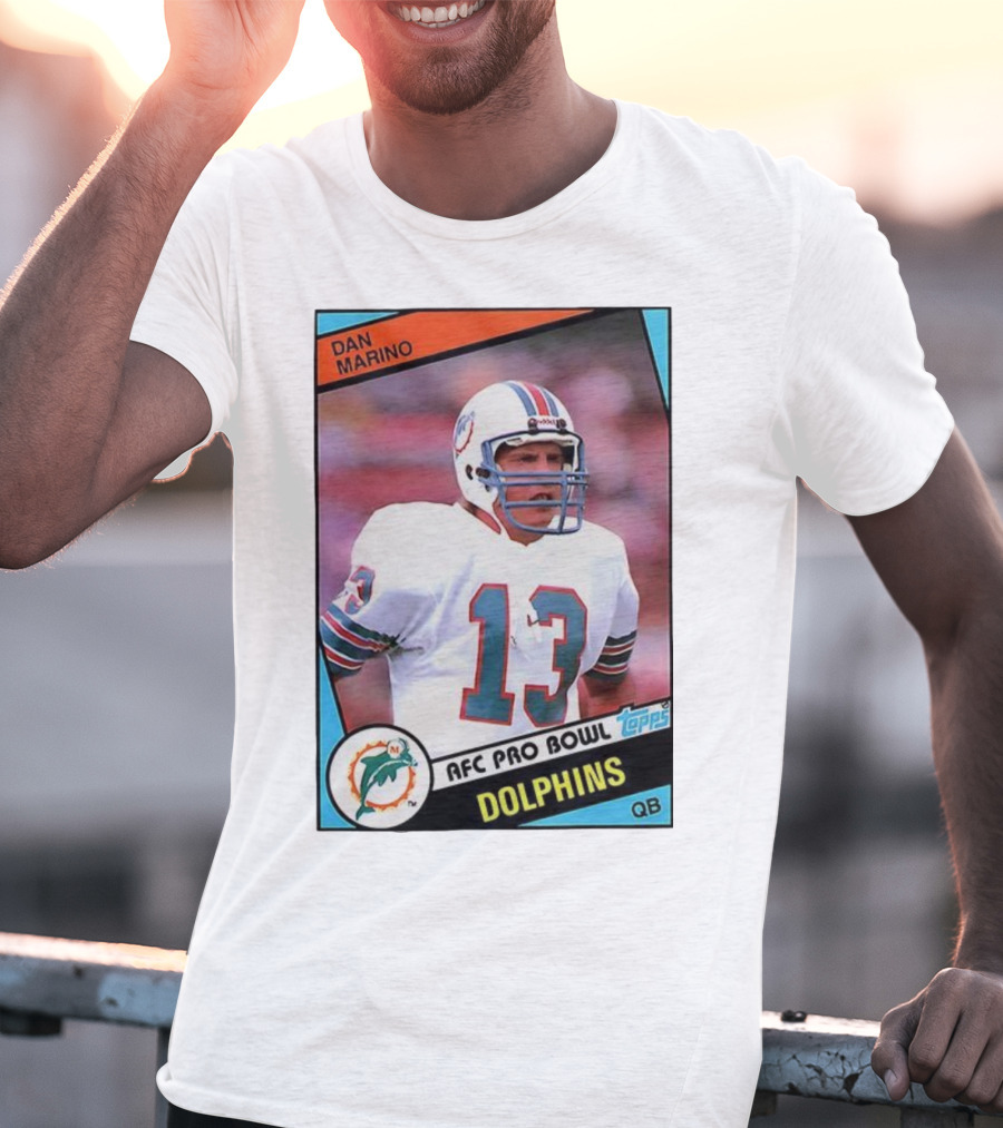 Dan Marino Miami Dolphins AFC Pro Bowl Quarterback Topps Trading Card T-Shirt
