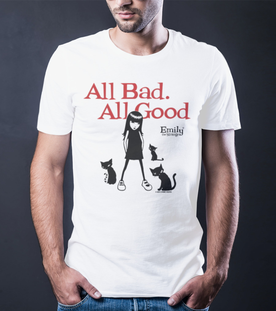 All Bad All Good Emily The Strange Cats T-Shirt