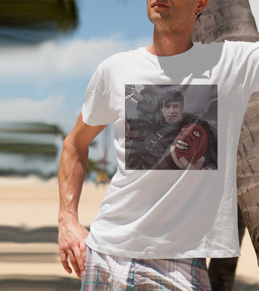 Berserk Guts Willem Dafoe Meme Crossover T-Shirt