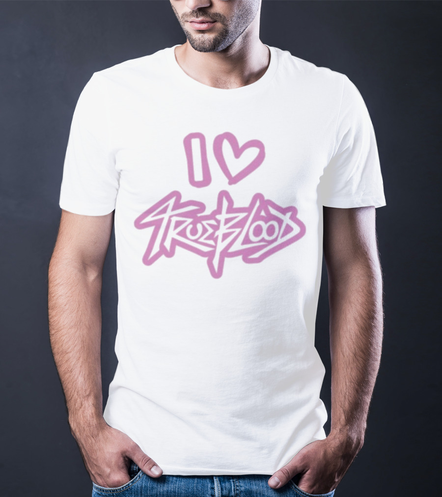 I Love Trueblood Pink Graffiti Style T-Shirt