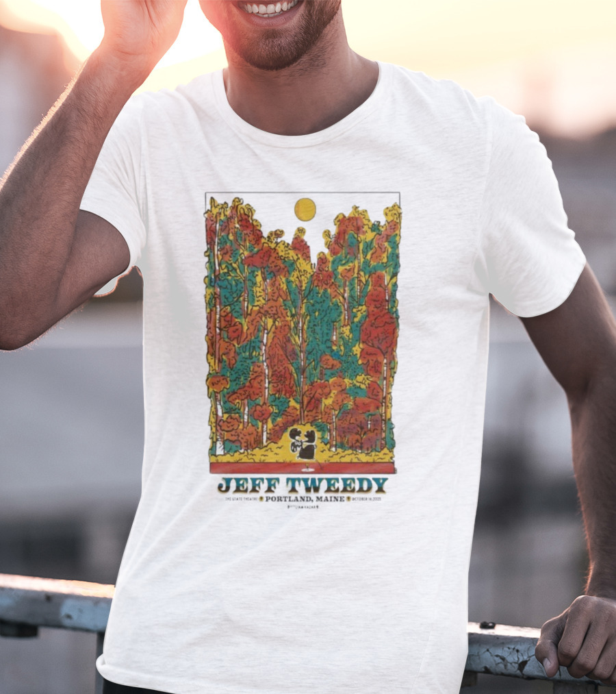 Jeff Tweedy Portland Maine State Theatre October 16 2025 Forest Scene T-Shirt