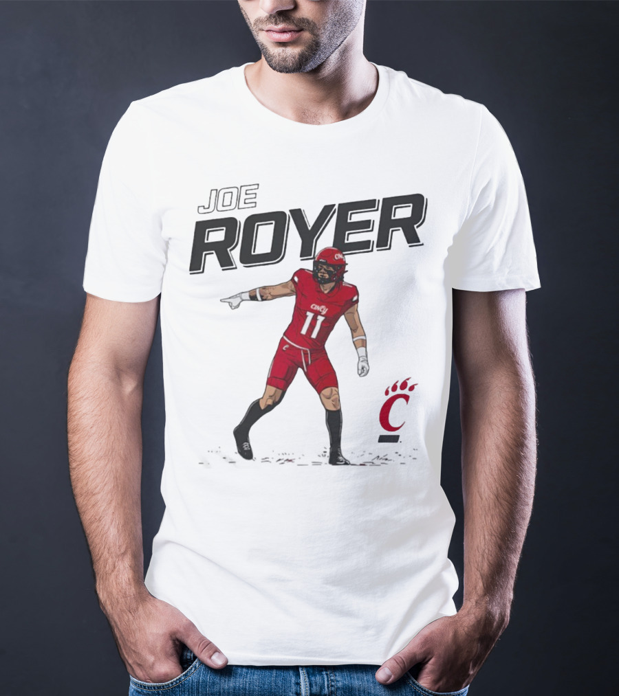 Joe Royer Cincinnati Bearcats Football Cincy Bearcat Claw Logo T-Shirt