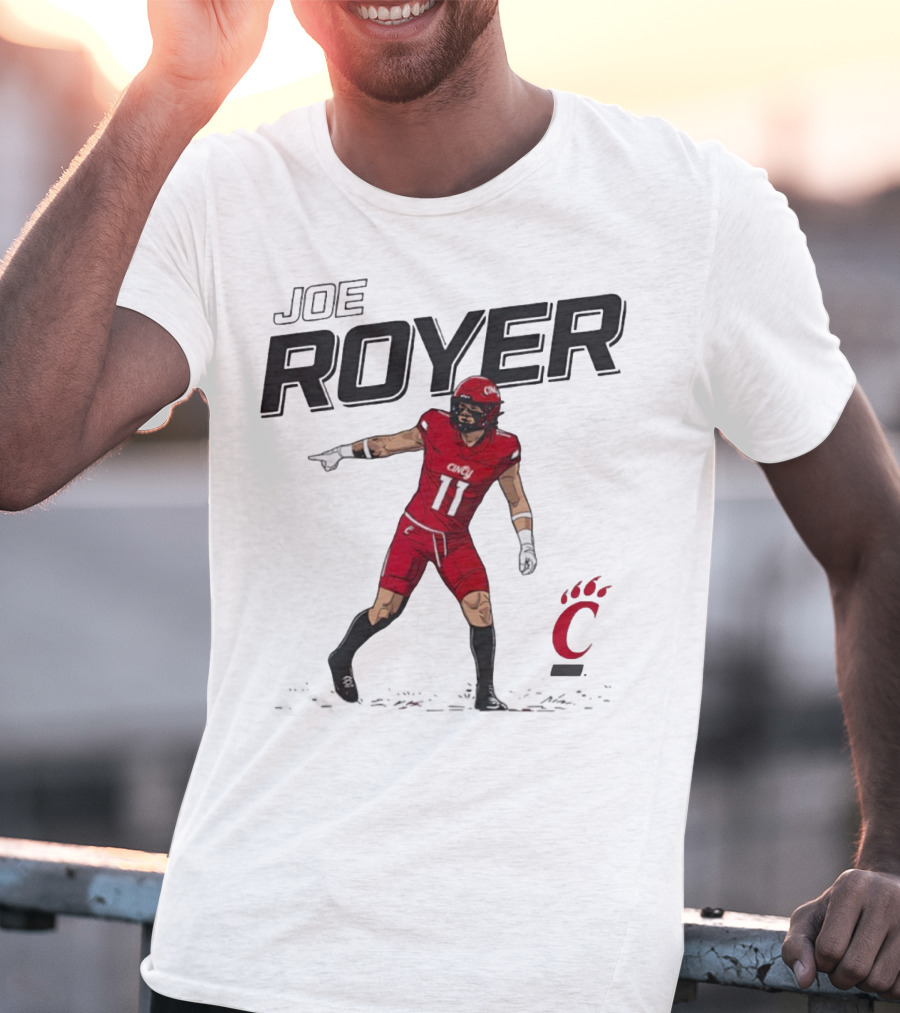 Joe Royer Cincinnati Bearcats Football Cincy Bearcat Claw Logo T-Shirt