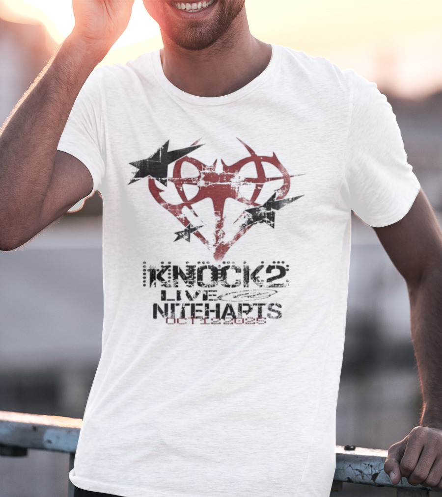 Knock2 Live Niteharts Oct 12 2025 Airplane Heart Symbol T-Shirt