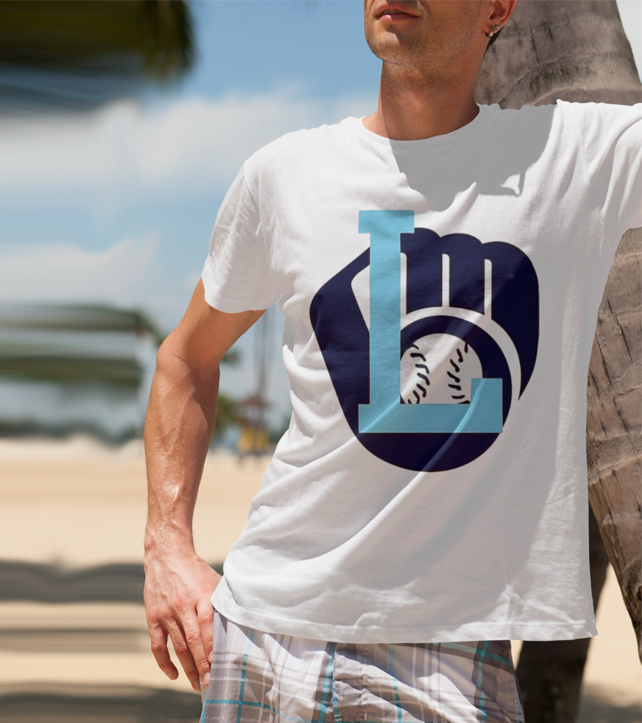 Milwaukee Brewers Baseball Glove L Monogram T-Shirt