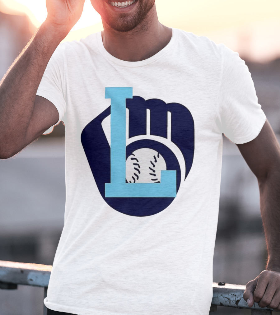 Milwaukee Brewers Baseball Glove L Monogram T-Shirt