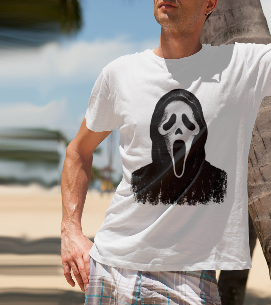 Monster Fresh Blank Ghostface Iconic Mask T-Shirt