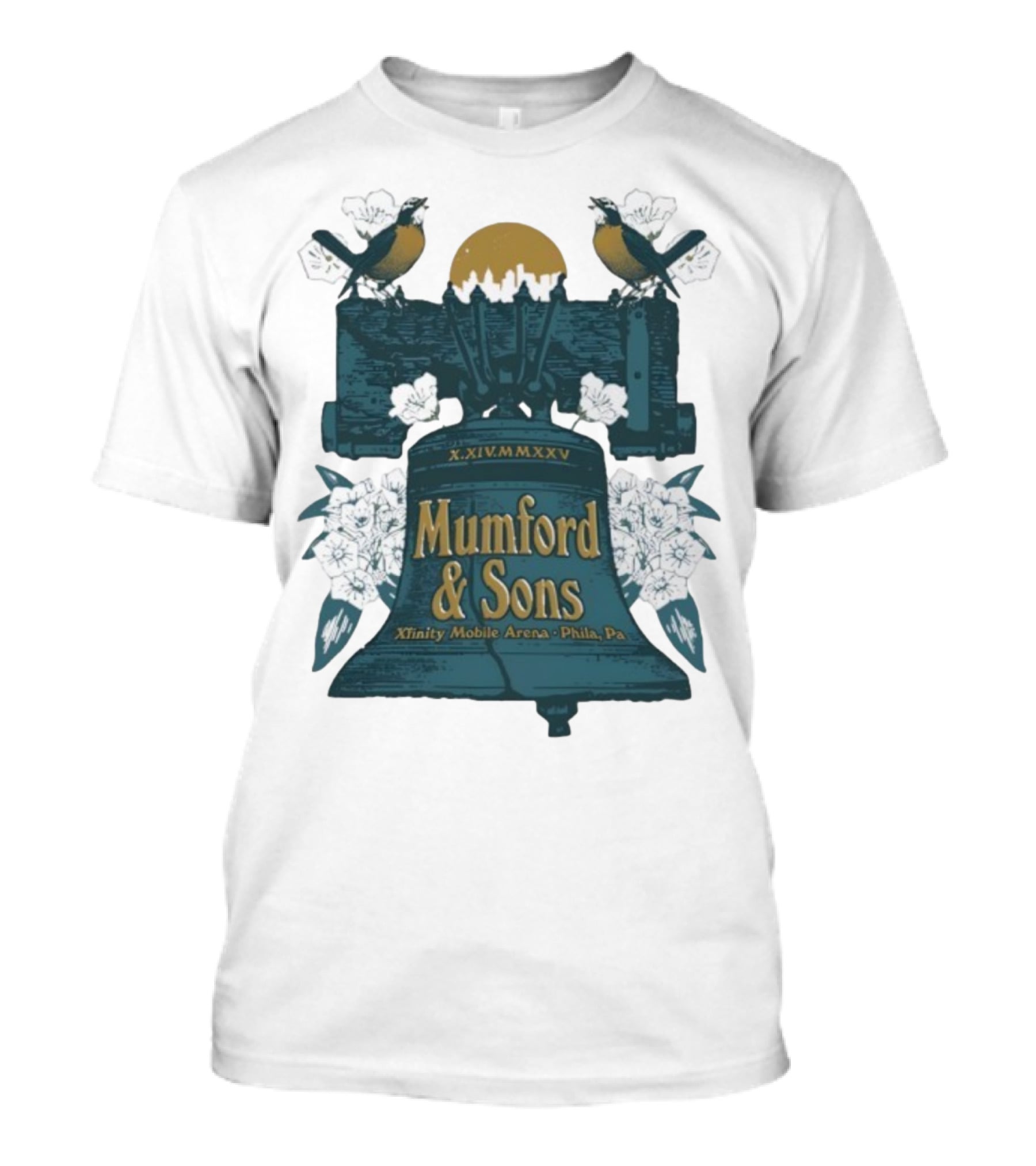 Mumford & Sons Xfinity Mobile Arena Philadelphia 2025 Event XIIIVMMXXV T-Shirt