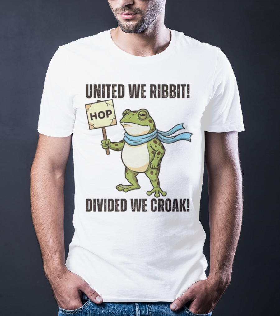 Portland Frog HOP United We Ribbit Divided We Croak 2025 T-Shirt
