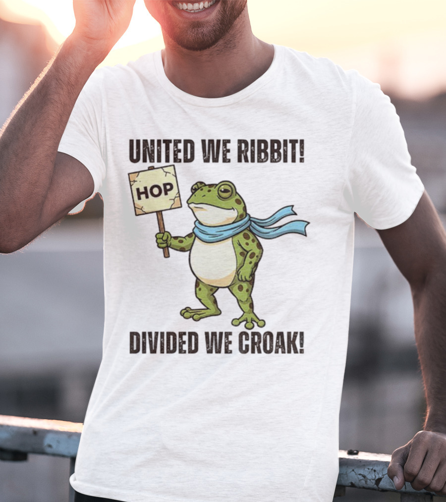 Portland Frog HOP United We Ribbit Divided We Croak 2025 T-Shirt