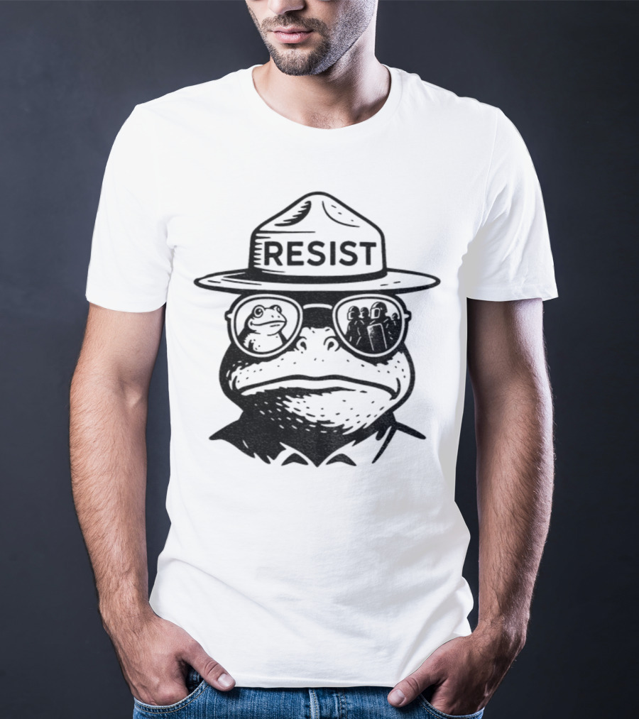 Portland Frog Resist Hat Sunglasses Antifa Frog T-Shirt