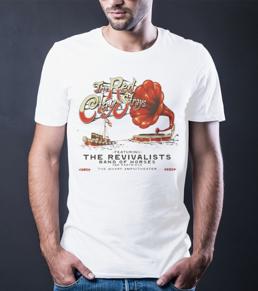 The Red Clay Strays Tour 2025 Featuring The Revivalists Band Of Horses The Wharf Amphitheater T-Shirt