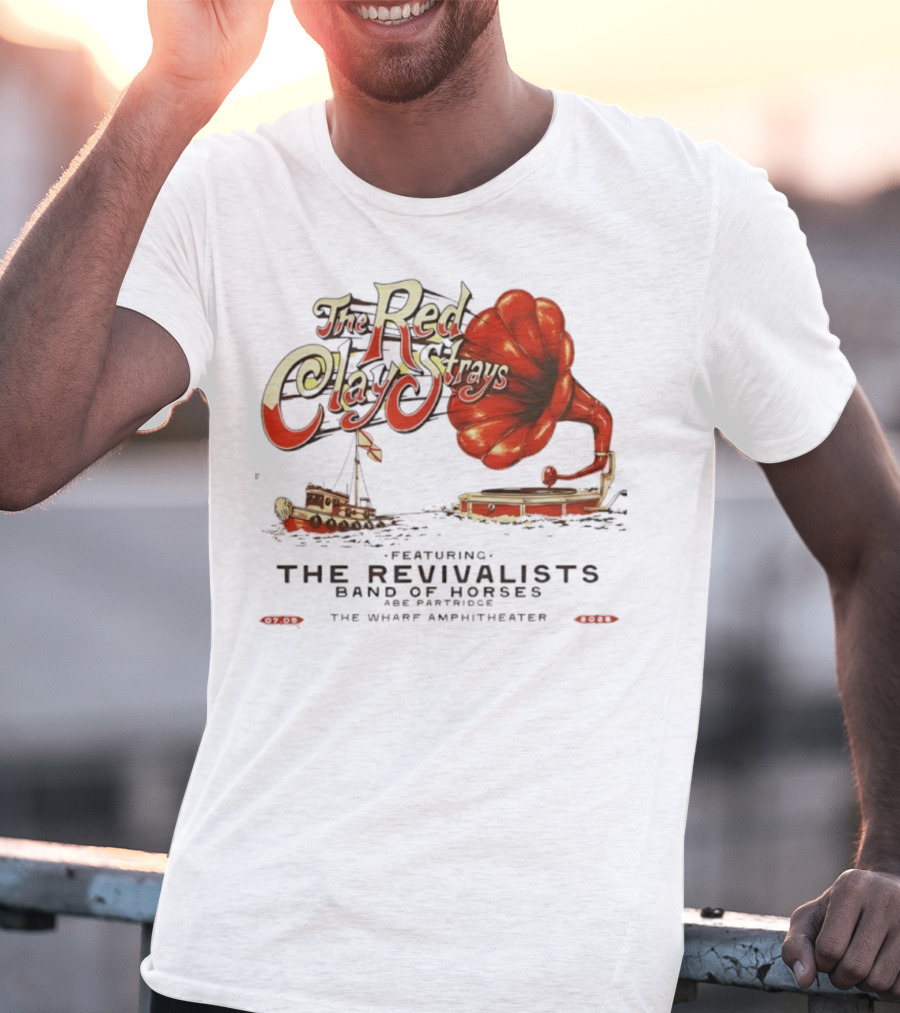 The Red Clay Strays Tour 2025 Featuring The Revivalists Band Of Horses The Wharf Amphitheater T-Shirt