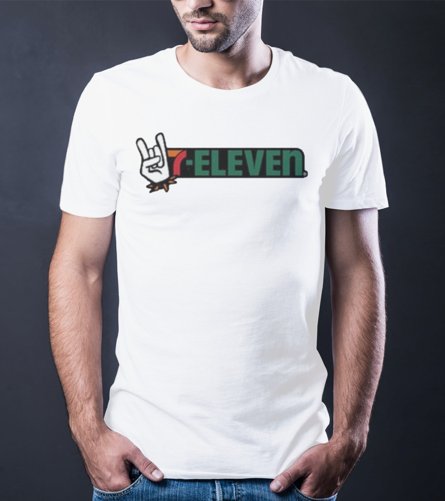 7-Eleven Rock On Devil Horns Hand Gesture T-Shirt