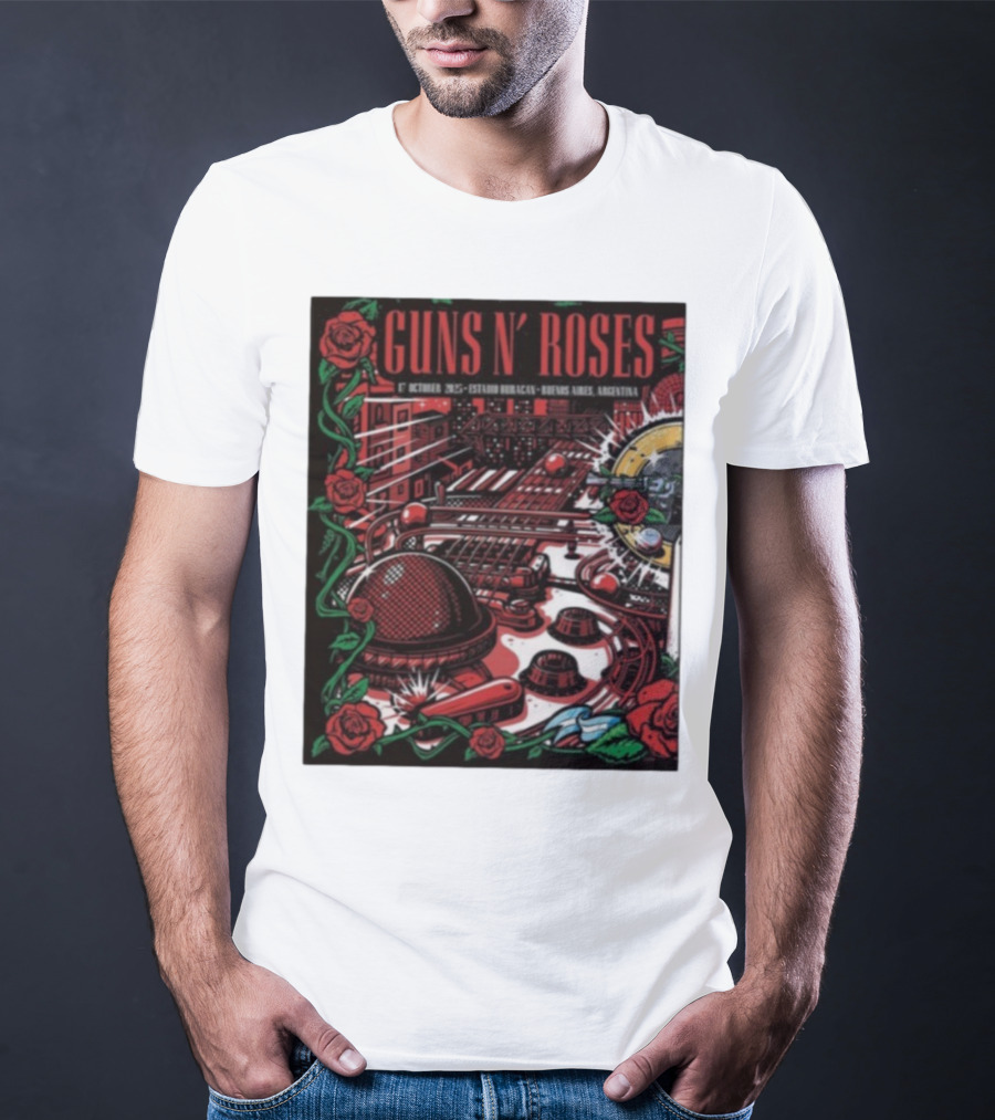 Guns N’ Roses Estadio Huracán 1st October 2025 Buenos Aires Argentina T-Shirt
