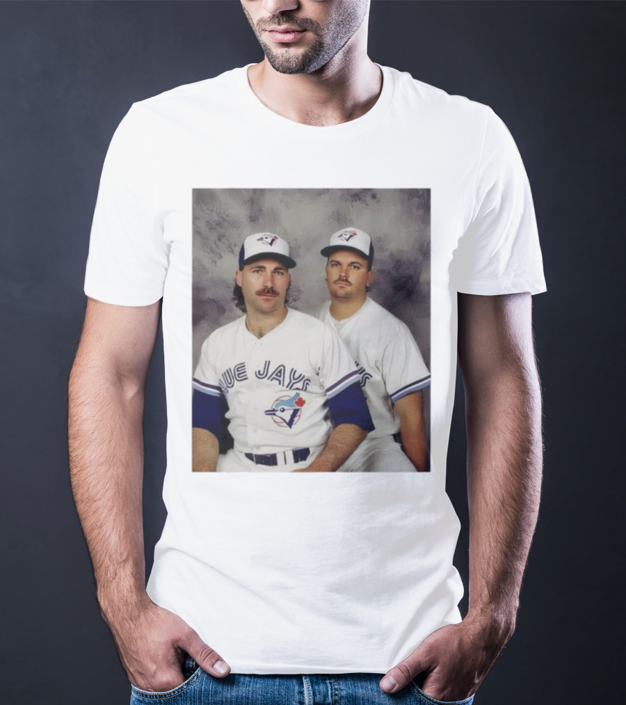 Retro Toronto Blue Jays Baseball Pitchers Dave Stieb David Wells Vintage Team Uniforms T-Shirt