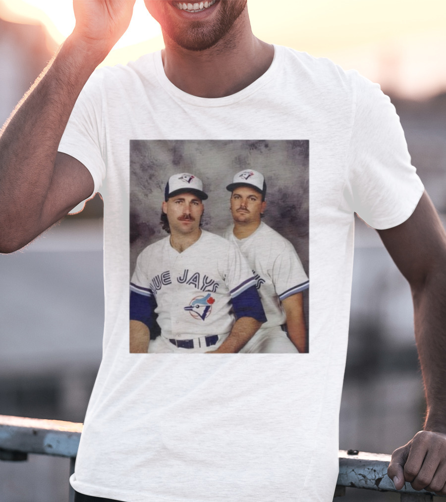 Retro Toronto Blue Jays Baseball Pitchers Dave Stieb David Wells Vintage Team Uniforms T-Shirt