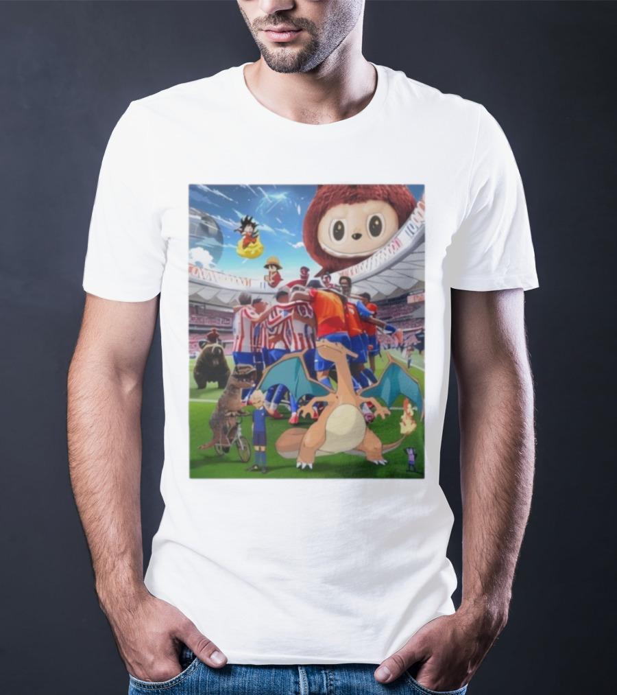 Atletico Madrid Celebration Meme 90M Dragon Dinosaur Characters T-Shirt