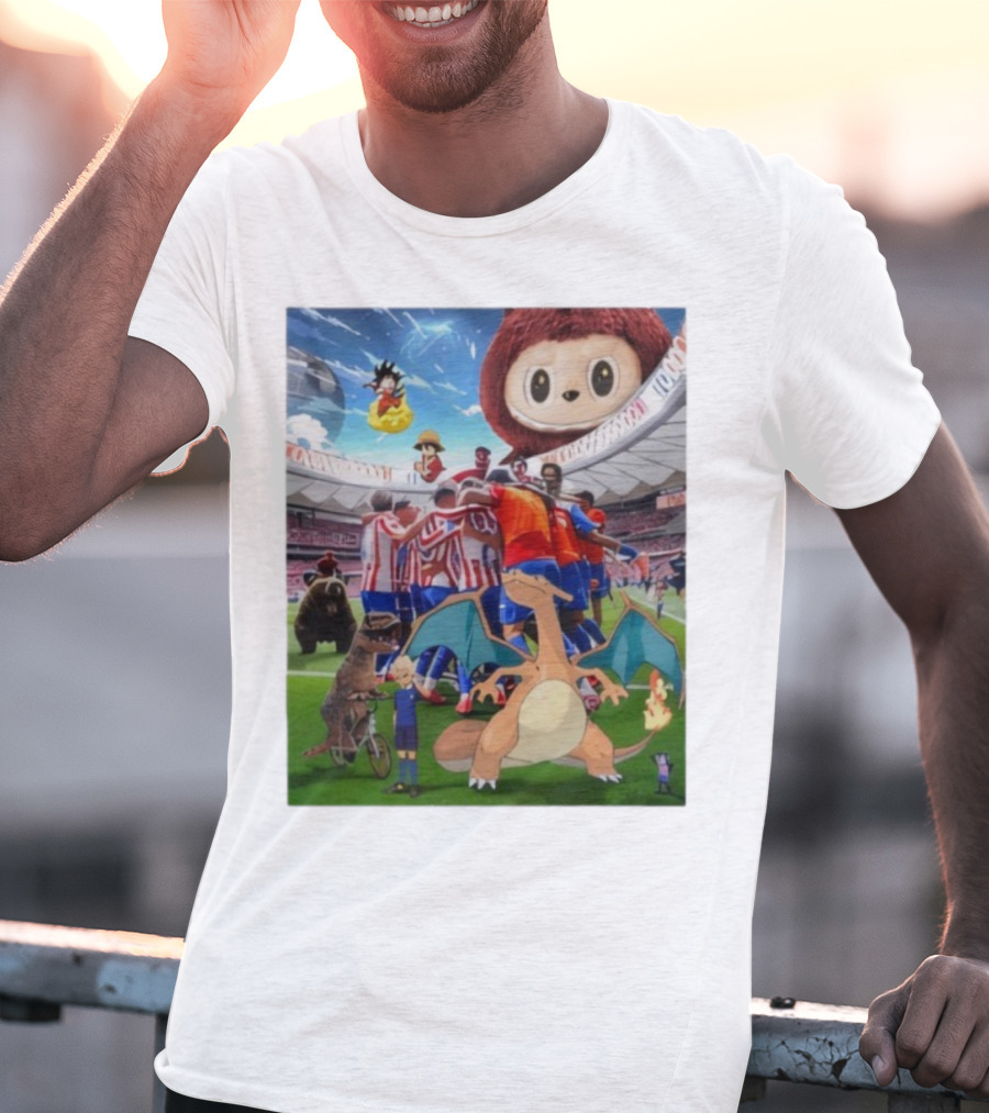 Atletico Madrid Celebration Meme 90M Dragon Dinosaur Characters T-Shirt