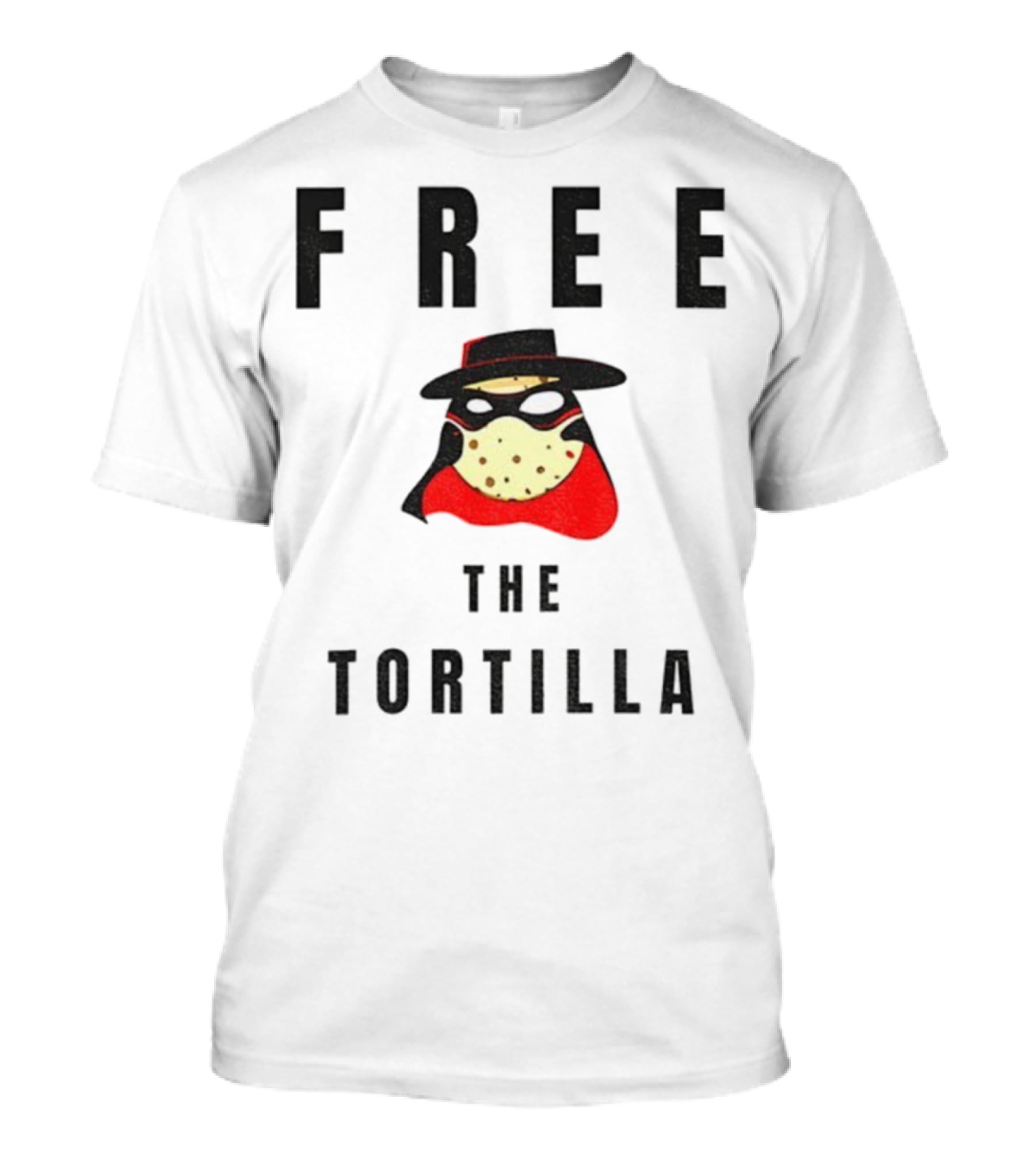 FREE THE TORTILLA MatadorTilla Dark Masked Hero Hat T-Shirt
