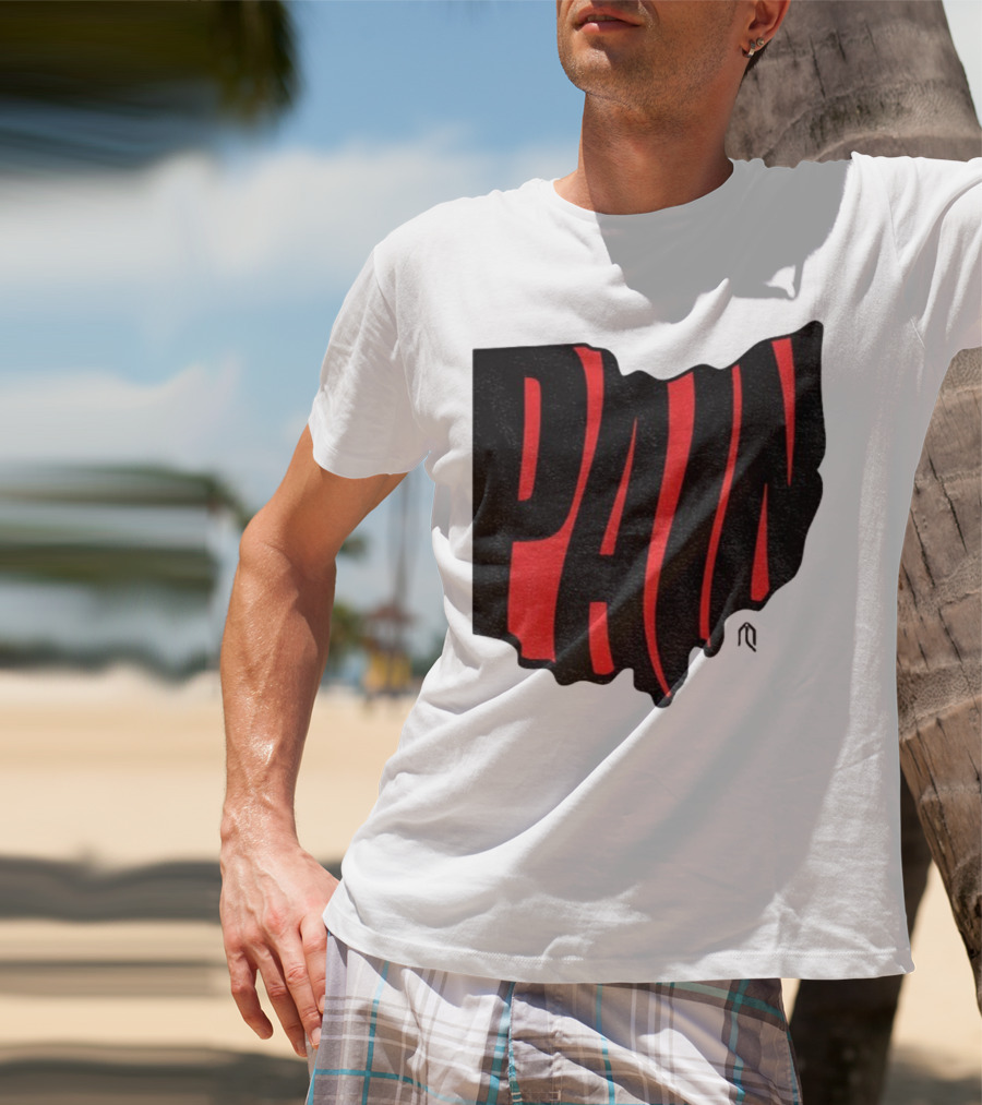 Ohio State Buckeyes Football Pain Map Design T-Shirt