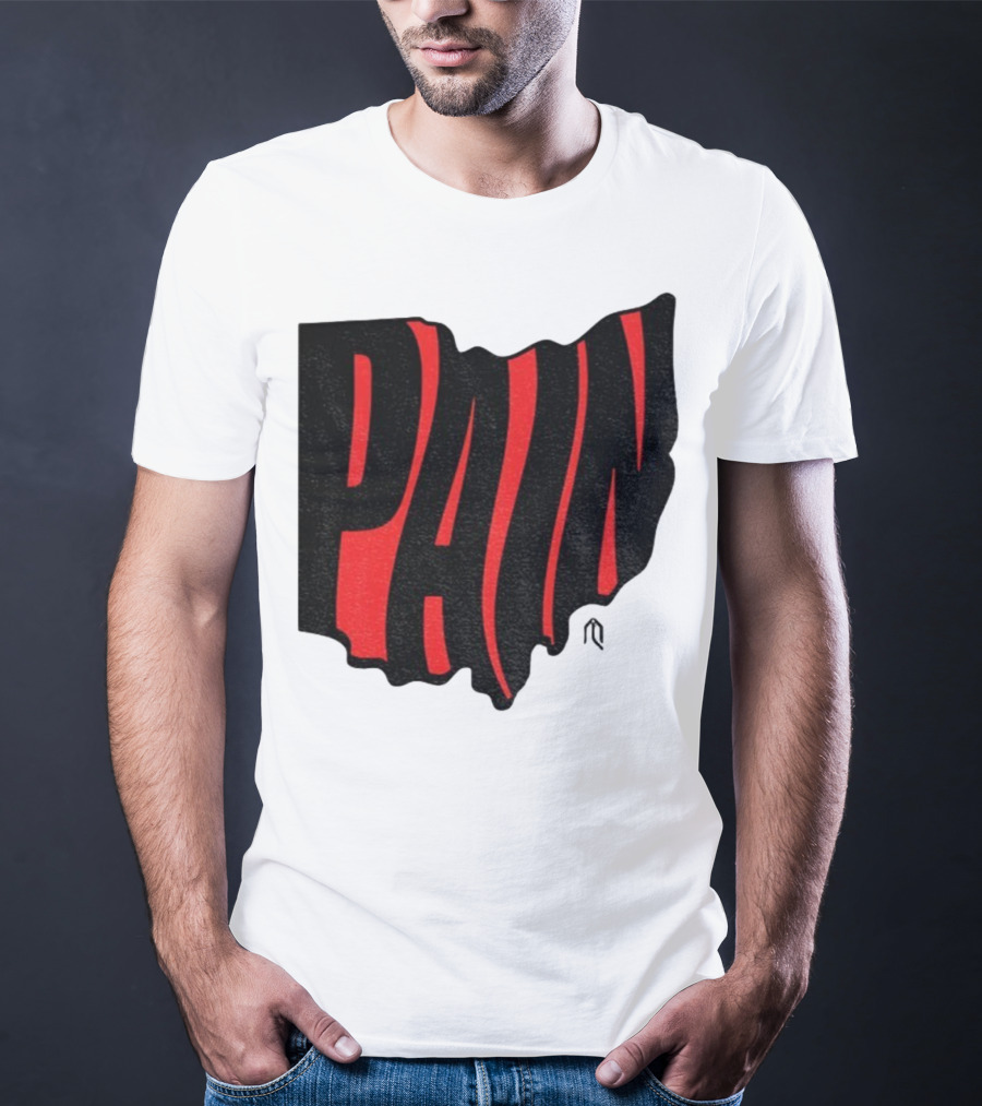 Ohio State Buckeyes Football Pain Map Design T-Shirt