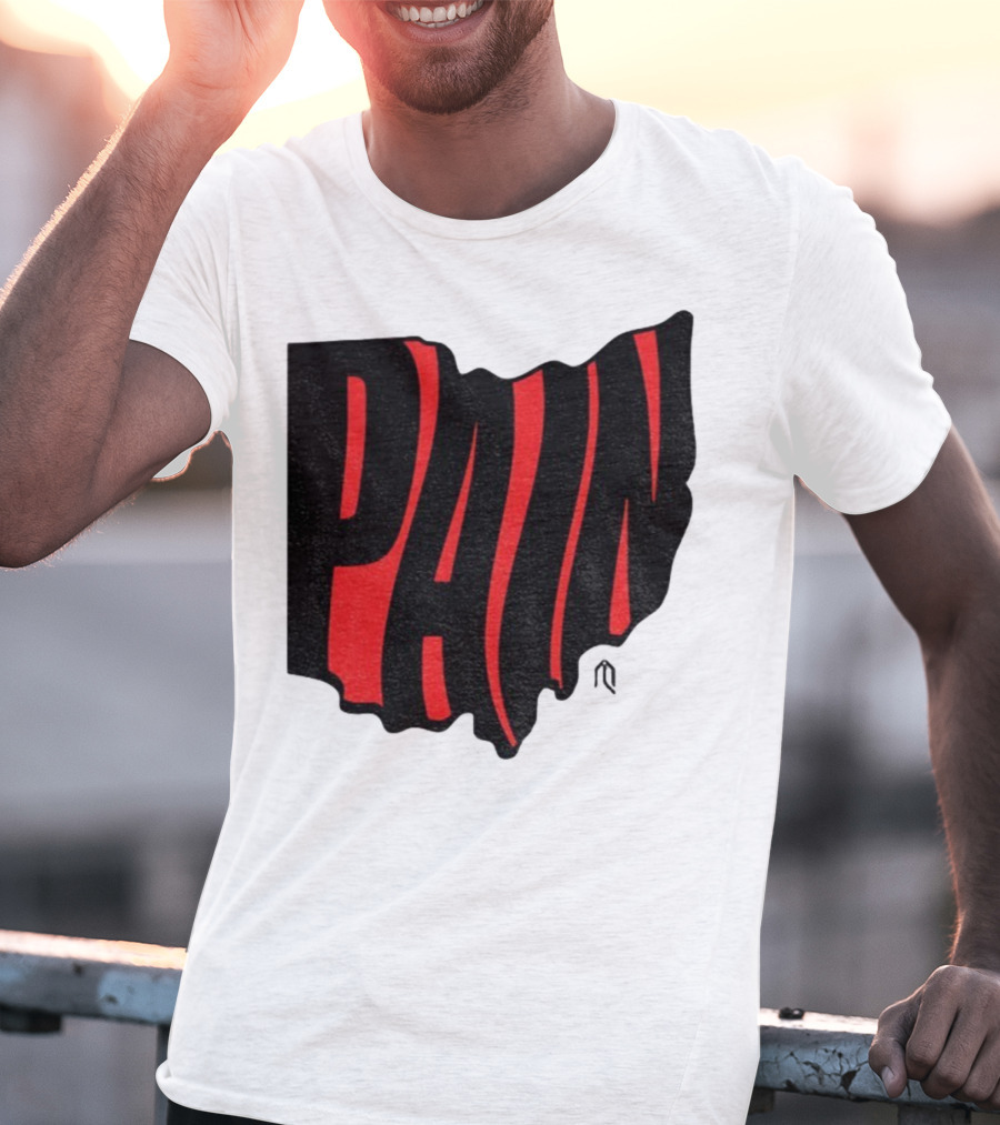 Ohio State Buckeyes Football Pain Map Design T-Shirt