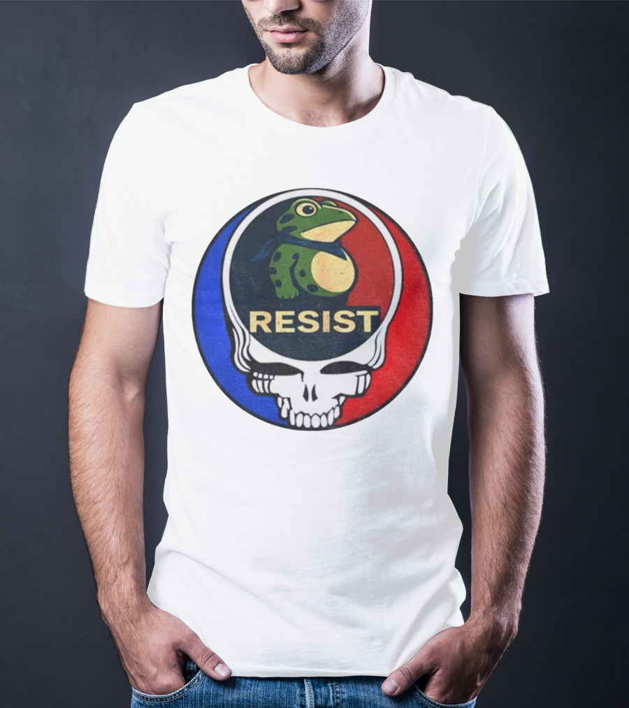 Portland Frog Grateful Dead Resist Steal Your Face Ice Out T-Shirt
