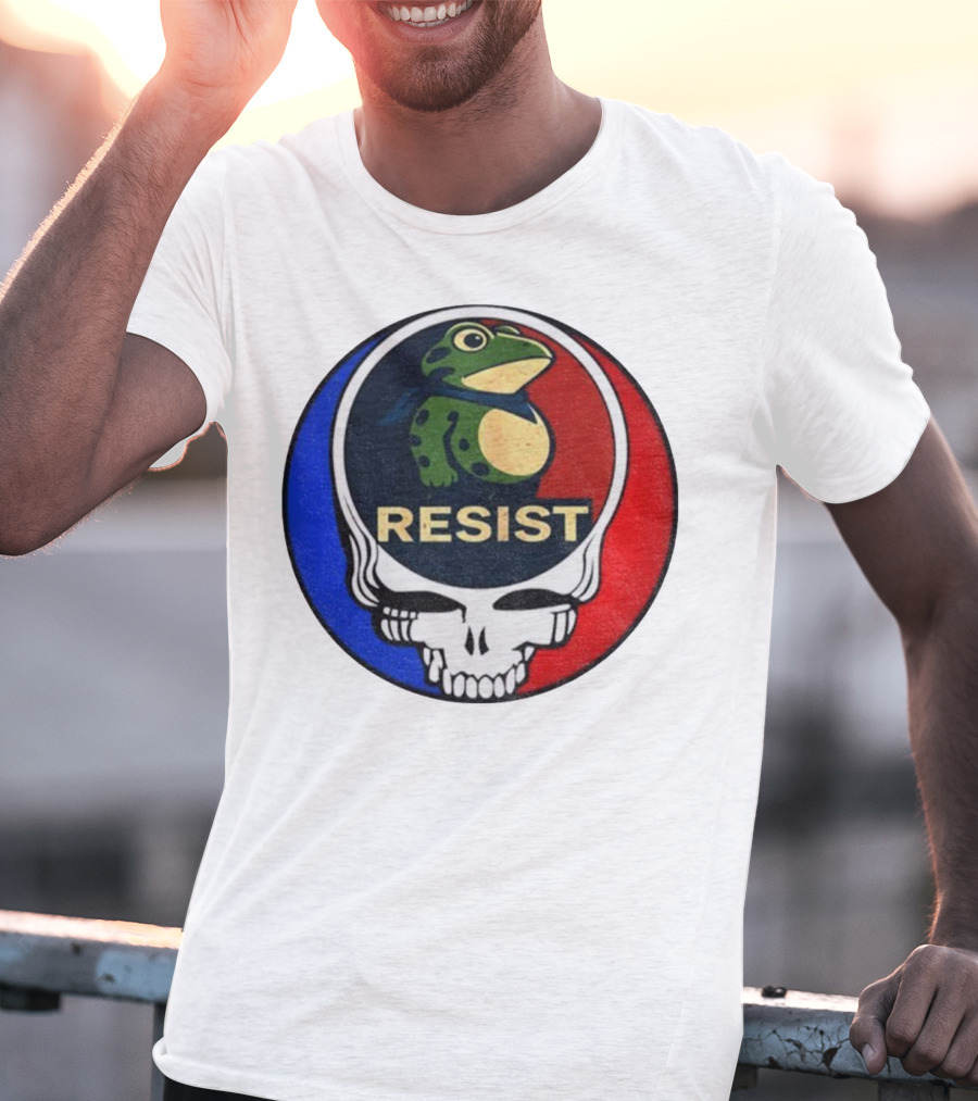 Portland Frog Grateful Dead Resist Steal Your Face Ice Out T-Shirt