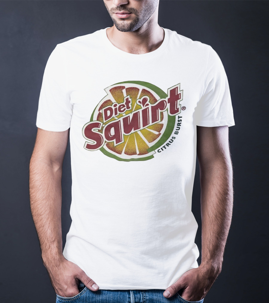 Diet Squirt Citrus Burst Retro Beverage Label T-Shirt