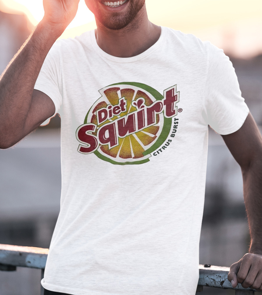 Diet Squirt Citrus Burst Retro Beverage Label T-Shirt