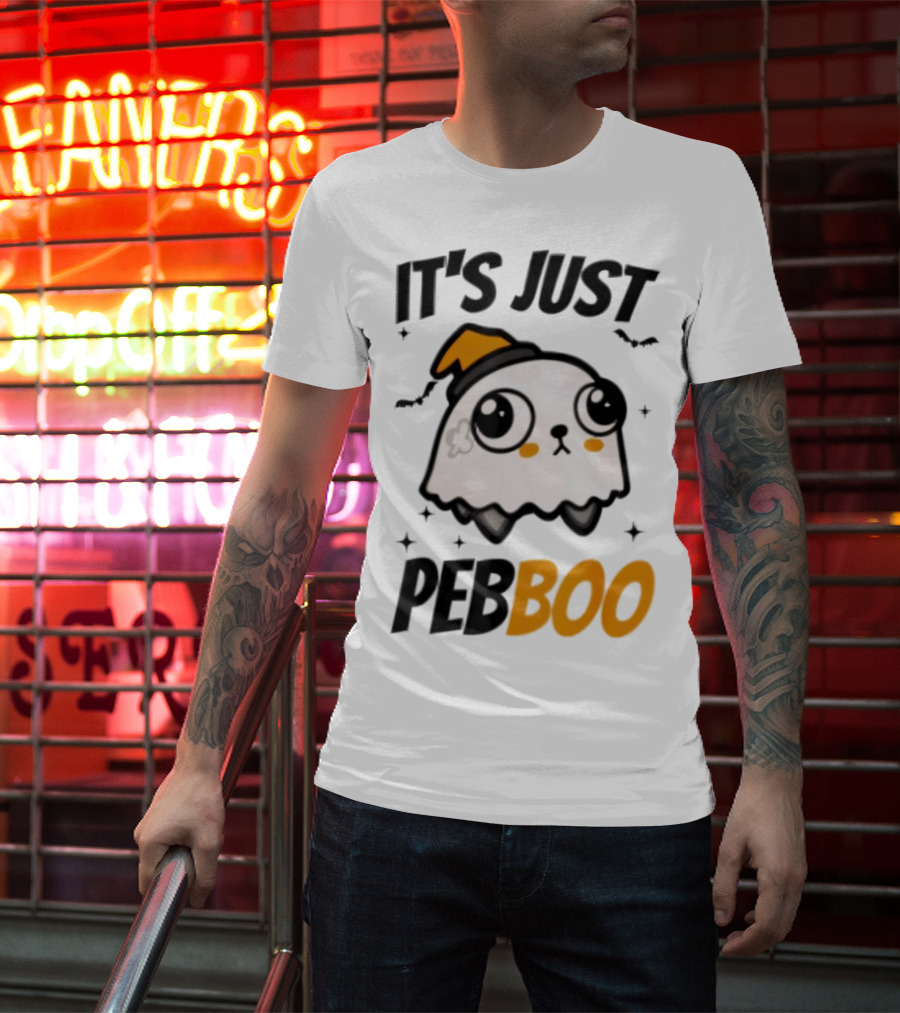 It's Just PebBoo Halloween Ghost Plush Cute Kawaii Spooky T-Shirt