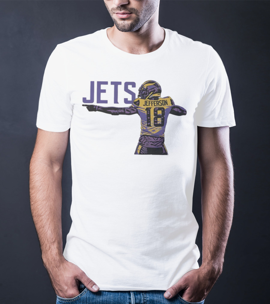 Justin Jefferson Jets 18 Minnesota Vikings Football T-Shirt