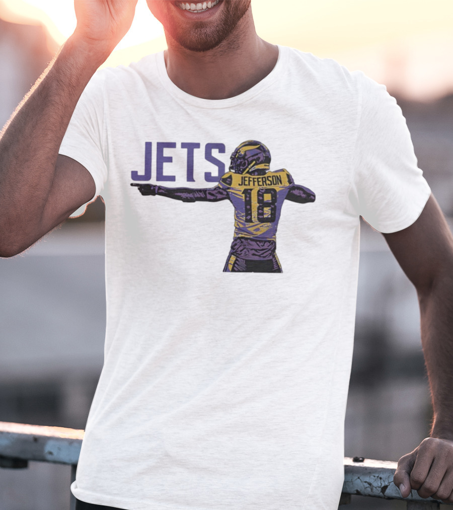 Justin Jefferson Jets 18 Minnesota Vikings Football T-Shirt