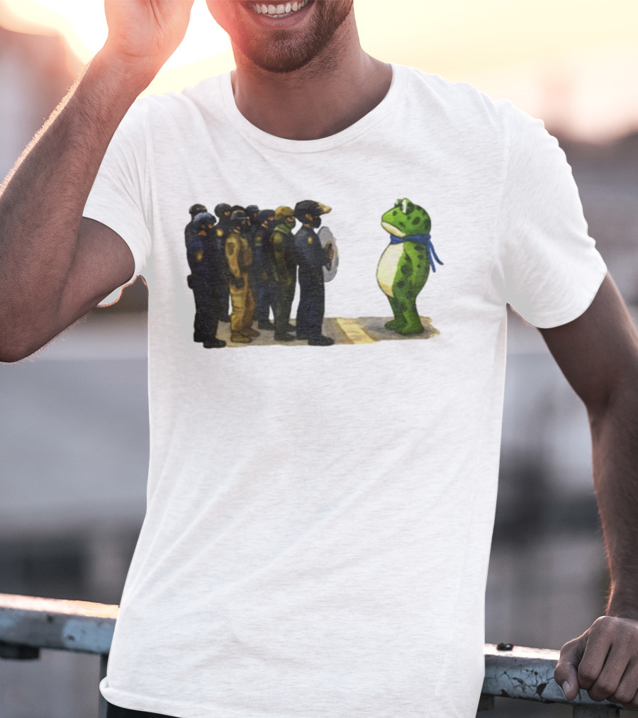 Portland Frog Protest Against ICE Deportation Resistance T-Shirt