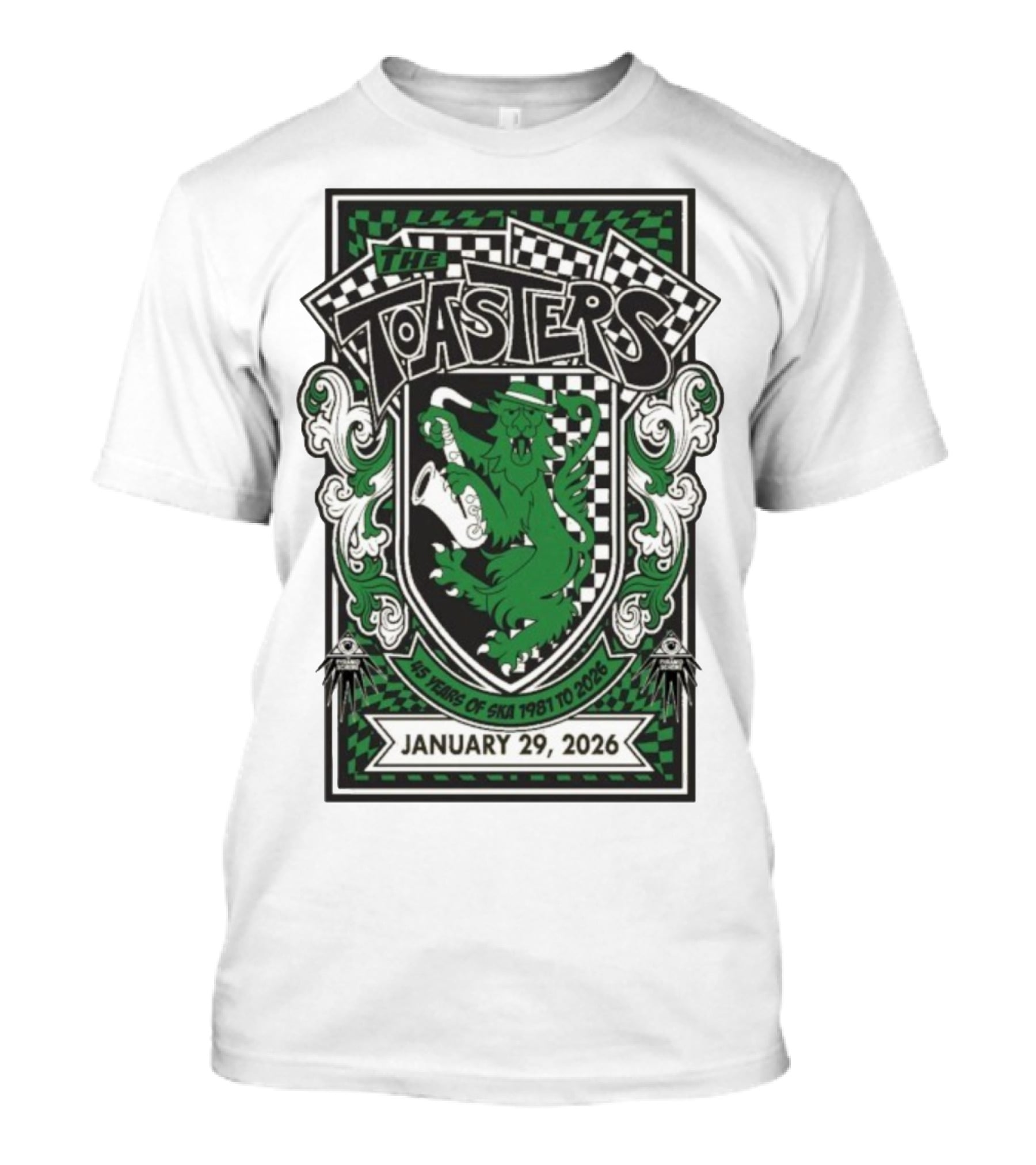 The Toasters Grand Rapids MI January 29 2026 45 Years Of Ska 1981 To 2026 T-Shirt