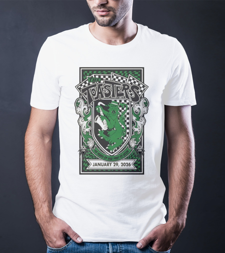 The Toasters Grand Rapids MI January 29 2026 45 Years Of Ska 1981 To 2026 T-Shirt