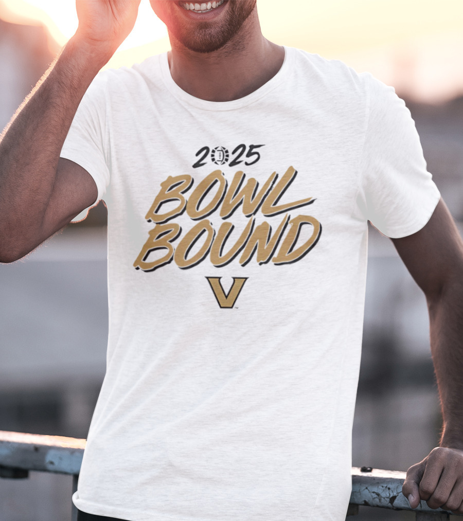 2025 Bowl Bound Vanderbilt Commodores V Logo T-Shirt
