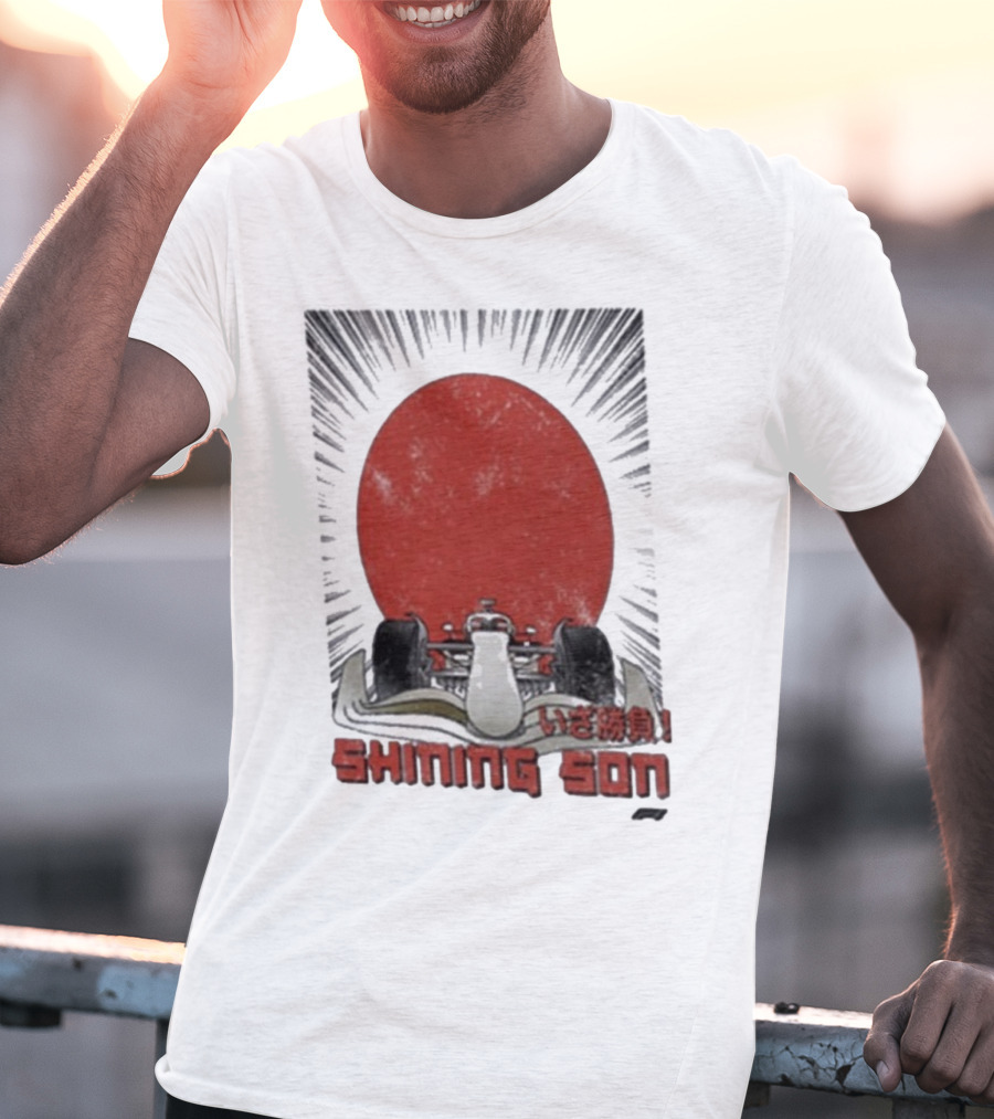 Shining Son Formula 1 Racing Car Japanese Sun T-Shirt