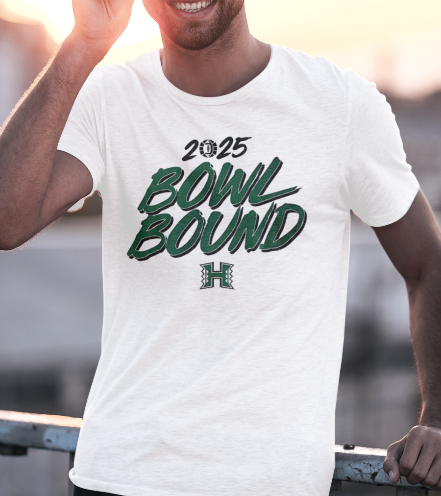 2025 Hawaii Rainbow Warriors Bowl Bound H Logo T-Shirt
