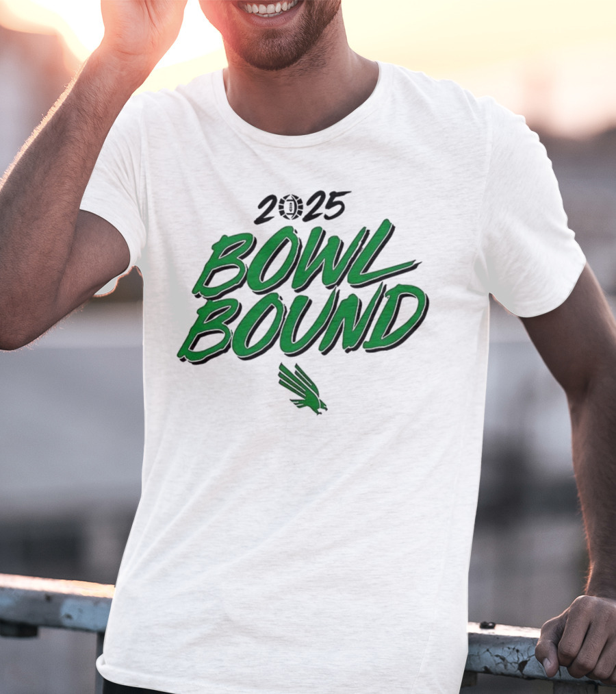 North Texas Mean Green 2025 Bowl Bound Football Team Enthusiasts Apparel T-Shirt