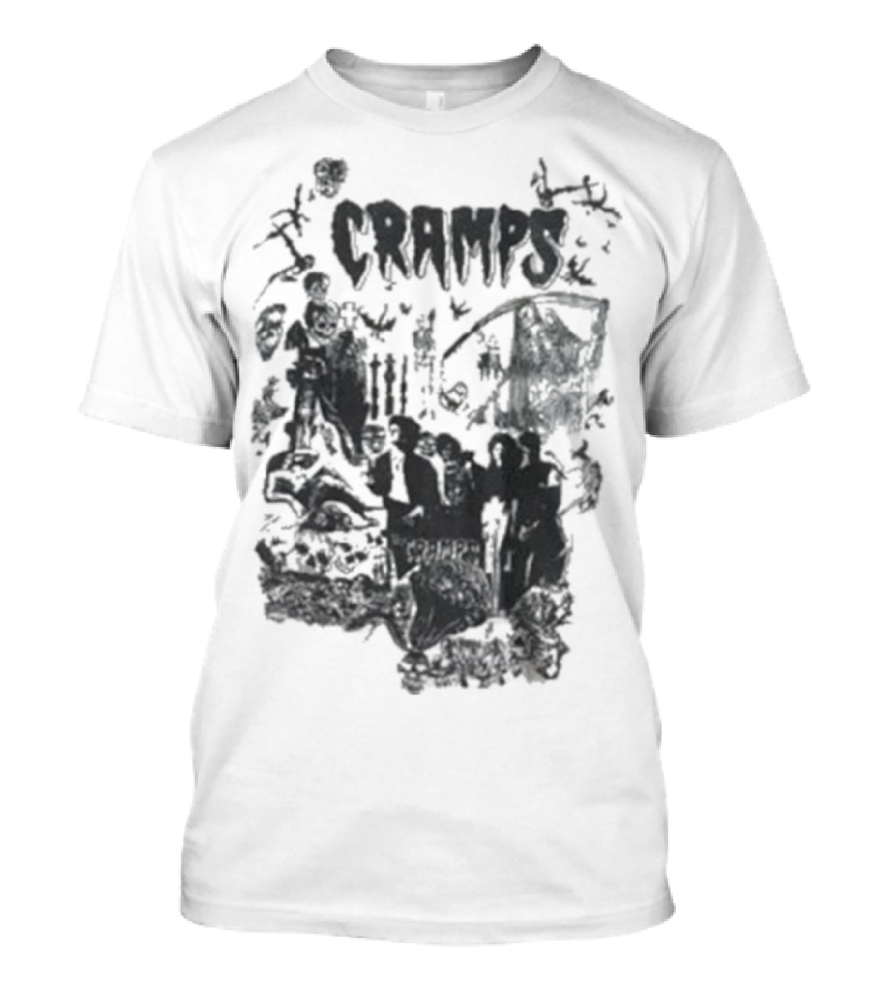Cramps Punk Rock Psychobilly Tour 1982 Bad Music For Bad People T-Shirt